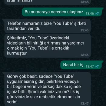 Yurt Dışı Numarası Arayıp YouTube'da Beğeni Karşılığı Para Veriyor