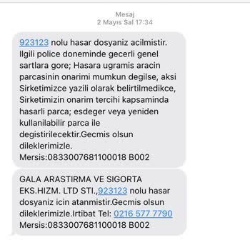 Zurich Sigorta Ve Gala Ekspertiz Mağduriyeti