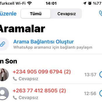 WhatsApp'tan Yabancı Numaralar Tarafından Aranmak