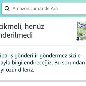 Amazon Hayat Kimya Satışını Yapıp Parasını Aldığı Ürünü Göndermiyor