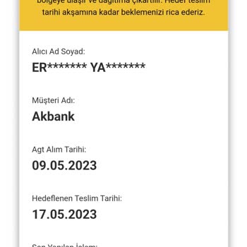 AGT Kurye (aynigunteslim.com) 2 Aydır Teslim Edilemeyen Kargo
