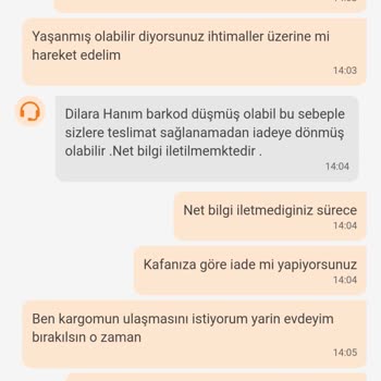 Trendyol Bilgi Verilmeden İadeye Düşürüldü