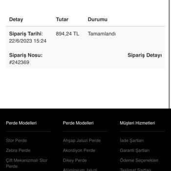 Perde.com Ürün Teslimi Yapmadı!