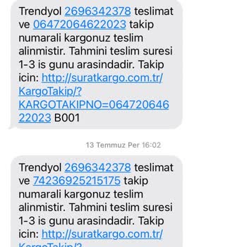 Sürat Kargo Teslimat SORUNU-İzmir Kordelya Şube