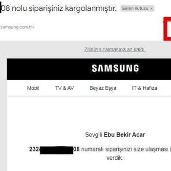 Samsung Siparişim 1 Ay Oldu Sadece 1 Ürün Yola Çıktı