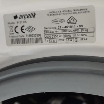 Arçelik 9121 Cs Çamaşır Makinesi Arızası Ve Değişimi