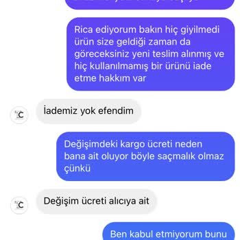 Trend34cadde Değişim/iade Bedeli Alıcının Ödemesi