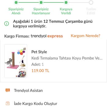 Trendyol Express Kargomu Uzun Süredir Yola Çıkartmıyor