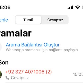 WhatsApp'tan Yabancı Numara Çağrısı