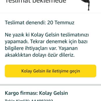 Kolay Gelsin Firması Ne Telefonları Açıyor Ne Teslimat Yapıyor!