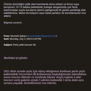 Korkmaz Mutfak Eşyaları Markanın Sorumsuzluğu Ve Müşteri Hizmetlerinin İlgisizliği