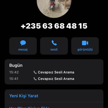 WhatsApp Sesli Arama +235 63 68 48 15