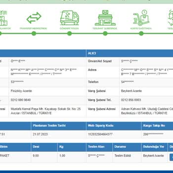 Sürat Kargo Kayıp Kargo Ve Yanlış Yere Teslim Edilme
