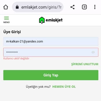 Emlakjet Bilgilendirmeden Hesabımı Sonsuza Dek Kapattılar