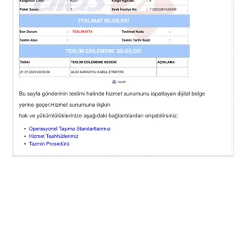 Aras Kargo Kargomu Şubede Günlerce Bekletti Ve Teslimat Yapmadı