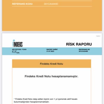 Findeks Kredi Notu Hesaplanamamıştır