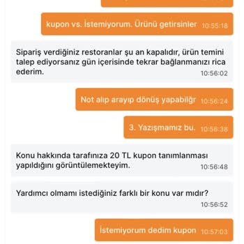Migros Yemek Uygulaması-Eksik Teslimat Ve Konuya İlgisizlik