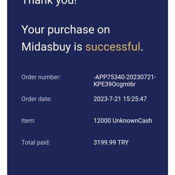 Midasbuy Geri Ödeme Talebi