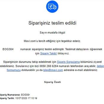 Mavi Jeans Teslim Edilmeyen Ürün
