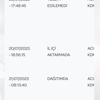 PTT Kargo İstanbul Anadolu Acıbadem Kdm Şubesi Kargomu Getirmiyorlar