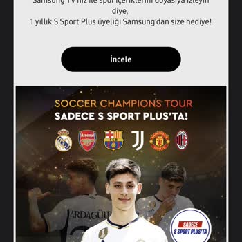 Samsung S Sport Plus 1 Yıllık Kampanya