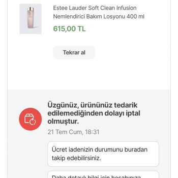Hepsiburada İptal Edilen Sipariş