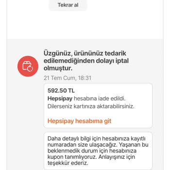 Estee Lauder Sipariş Verdiğim Ürün İptal Edildi