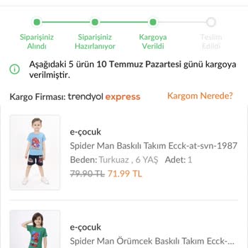 Trendyol Express Kargomu Ulaştırmadı Şu An Hareketsiz Görünüyor