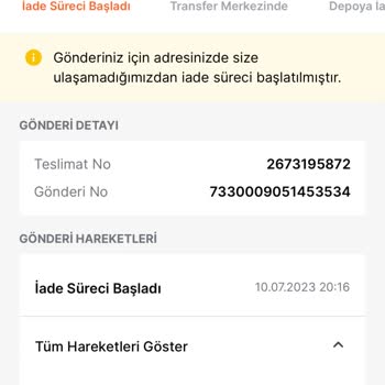 Trendyol Express Kargomu Ulaştırmadı Şu An Hareketsiz Görünüyor