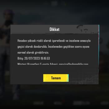 PUBG (Pubgmobile.com) Hiçbir Yasaklı Şey Yapmamama Rağmen Oyundan Engel Yedim