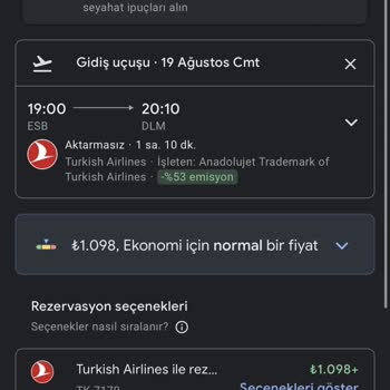 Turkish Airlines'un Haksız Fiyat Politikası