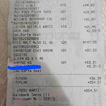 Bayrampaşa Forum İstanbul Carrefour SA'dan Aldığımız Karpuzun Durumu