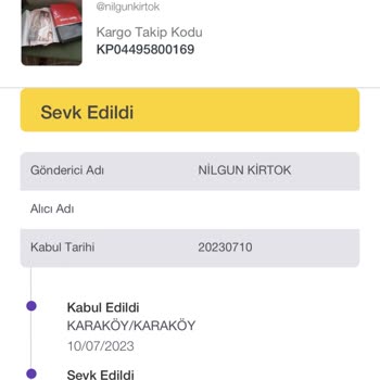 PTT Kargo PTT Tarafından Getirilmeyen Kargo