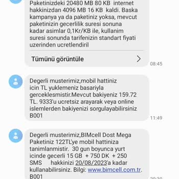 Bimcell Tarife Yenilemeyip Bütün Bakiyemi Bitirdi