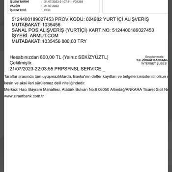 Armut Yanlışlıkla Para Yatırdım