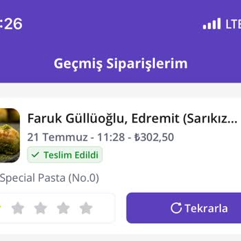 GetirYemek Faruk Güllüoğlu Sipariş Yanlış Ve Donuk Geldi
