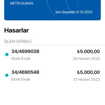 Türkiye Sigorta Sigorta Hasar Ödemesi