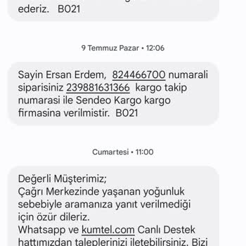 Kumtel Vantilatör Siparişim 15 Gündür Ortada Yok...