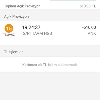 PttAVM HGS Para Yükleme Problemi