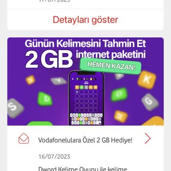 Vodafone Oyun Promosyon Yüklenmedi