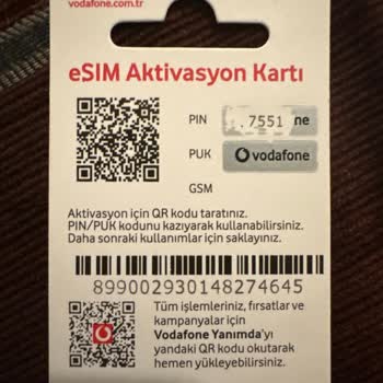 Vodafone E Sim Hizmeti Alamıyoruz