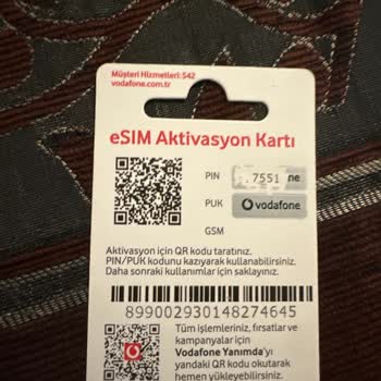 Vodafone E Sim Hizmeti Alamıyoruz