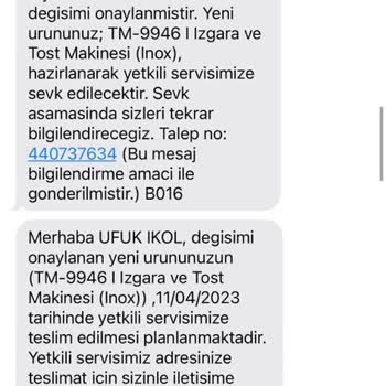 Arçelik 4.5 Aydır Ne Paramı Ne Verdiler Ne Tost Makinemi (evime Dahi Gelmedi)