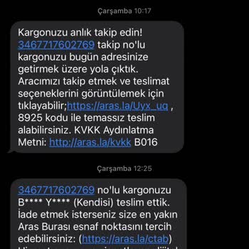 Aras Kargo Plazalar Şubesi Teslimat Yapmıyor