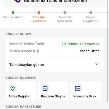 Trendyol Express Gönderi Yolda Sorunu