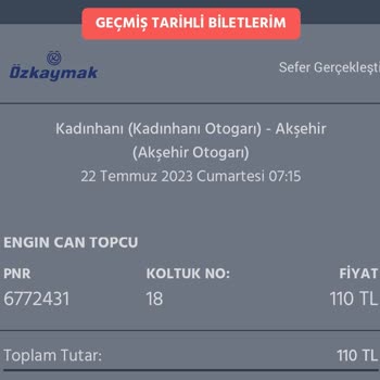 Özkaymak Turizm Otobüs Bileti Alırken Yaşadığım Sorunlar