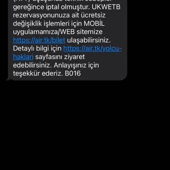 Türk Hava Yolları Uçuş İptali