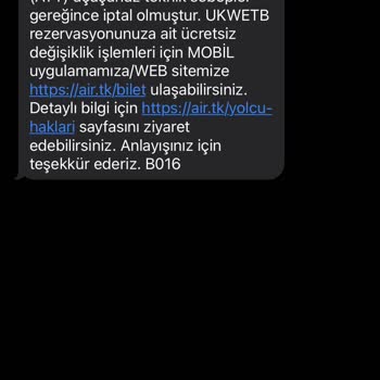 Türk Hava Yolları Uçuş İptali