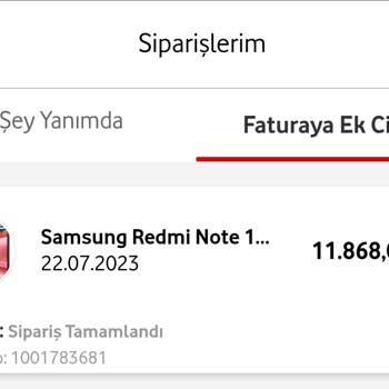 Vodafone Sipariş Verdiğim Ürün Teslim Edilmediği Halde Teslim Edilmiş Görünüyor