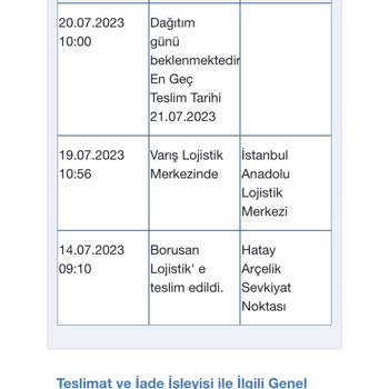 Borusan Lojistik Teslimat Süresi Sorunu!